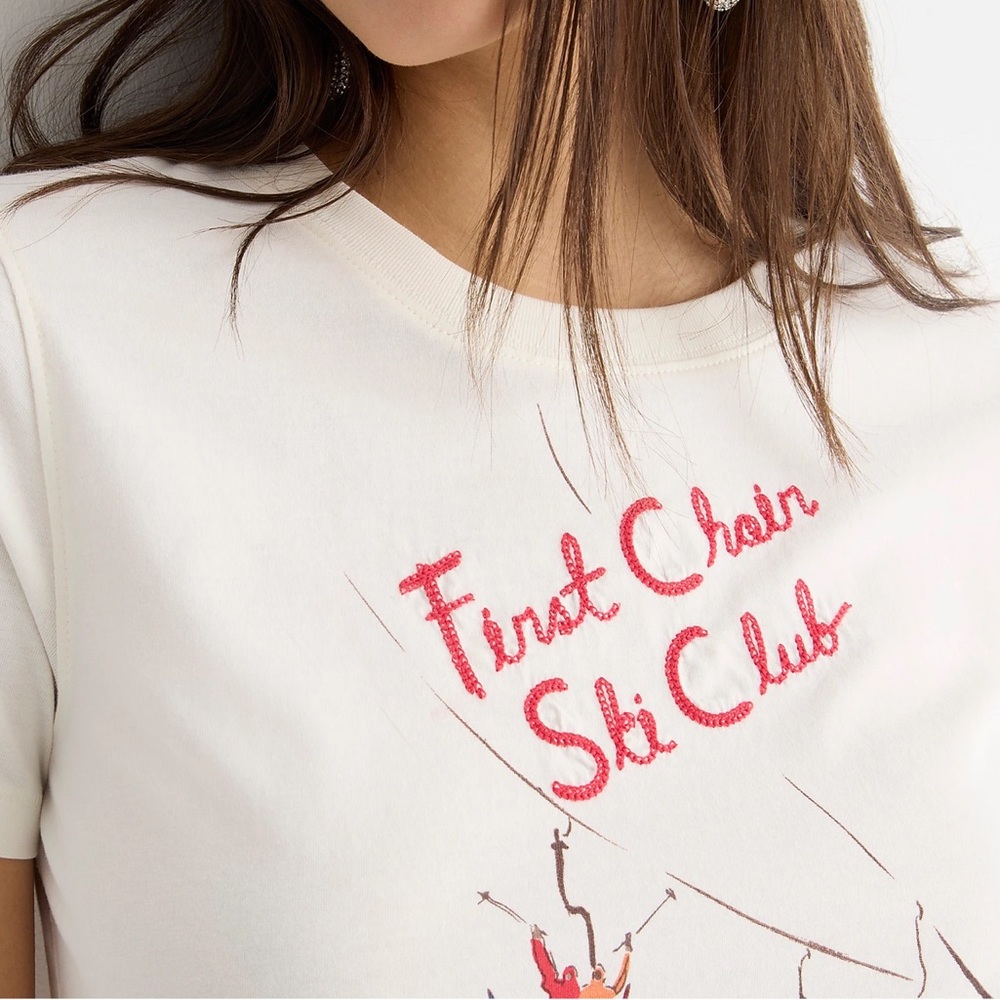 J.Crew FIRST CHAIR SKI LIFT T-Shirt Cotton